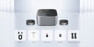 2 विस्तारणों यूएसबी/ब्लूटूथ/वायरलेस/3.5 मिमी जैक के साथ पोर्टेबल कॉन्फ्रेंस स्पीकरफोन TEVO-M6B-EX - Product Image 6