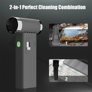 Souffleur et aspirateur portable 2-en-1, 110K tr/min, double batterie 4000 mAh pour souffler la poussière extérieure, gonfler et nettoyer la voiture - Product Image 2