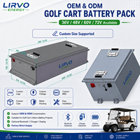 Baterai LiFePo4 51.2V 60V 72V 100Ah 150Ah 200Ah Arus Pengosongan Tinggi BT BMS Garansi 10 Tahun Daya Tahan 6000 Siklus untuk Club EZGO