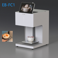 Imprimante à café 3D automatique en aluminium LLRH EB-FC1, encre comestible couleur, cappuccino/latte/mocha, nouvelle machine pour barista et hôtel, garantie 1 an