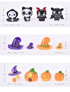 Hot Halloween Figure Décorative Mignon Mini Figure Jouets Citrouille Fantôme Vampire Jardin Décoration Ornement - Product Image 2