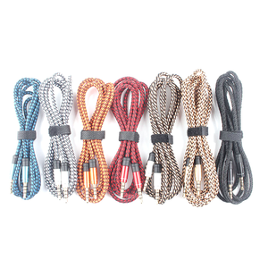 New đầy màu sắc 4-Pole 3.5 mét jack xe cáp phụ trợ 1M nylon bện PVC 1080P Stereo Loa âm thanh cho xe Hệ thống âm thanh stereo - Product Image 5