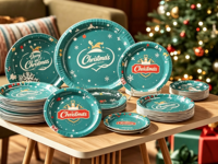 Nouveauté 2026 – Assiettes et plateaux jetables en papier, design chinois innovant et créatif, pour sushi, gâteaux et biscuits, à prix abordable