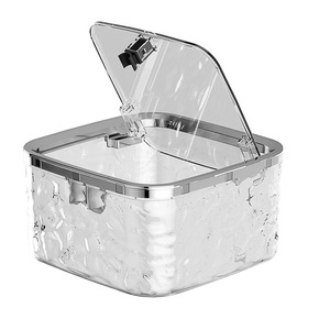 Cubo de Basura de Plástico Transparente de Lujo para Escritorio, con Tapa de Apertura por Presión, para Hogar, Oficina y Coche - Product Image 1