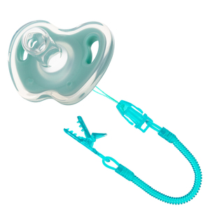 Vente en gros OEM Sucette en silicone sans BPA Sucette tout silicone pour bébé Boîte en PP <span class=keywords><strong>avec</strong></span> chaîne anti-chute 9563 - Product Image 4