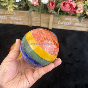Prix d'usine, sphère de cristal de guérison naturelle, boule spirituelle des sept chakras, cadeau d'affaires, lumière pour la méditation - Product Image 3