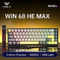 Clavier de jeu AULA WIN68 HE 65% filaire à montage sur joint, 68 touches, interrupteurs à effet Hall, clavier mécanique