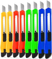 Cutter à logo personnalisé, lot en vrac, couteau utilitaire rétractable, cadeau promotionnel économique, couteau à lame cassable multicolore pour offrir en promotion