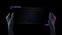 Motospeed Keyboard Mini mekanik 87 tombol, Keyboard kulit kustom nirkabel untuk produsen Keyboard asli