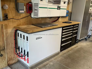 タッチスクリーンLCD 15kwh壁に取り付けられたリチウムイオンバッテリー51.2V 300AH LiFePO4バッテリー家庭用エネルギー貯蔵システム - Product Image 5