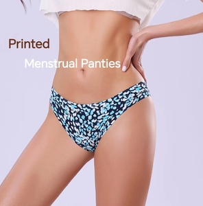 Tangas sin costuras, bragas menstruales deportivas de seda helada, ropa interior de 4 capas, bragas de período a prueba de fugas de flujo pesado para mujer, menstruación - Product Image 2