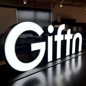 Custom Design Acrylic LED 3D <b>Letter</b> Store Sign with Backlight for Outdoor/Office Use - Product Image 2