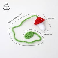 Penanda Buku Rajut Bunga Positif Grosir, Dekorasi Bunga Amigurumi Rajutan Tangan untuk Aksesoris Meja, Ide Hadiah Ulang Tahun