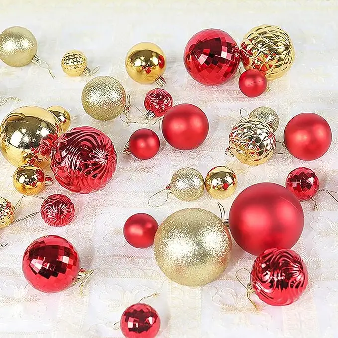 Venta al por mayor Decoraciones para árboles de Navidad Bolas de Navidad inastillables Decoraciones navideñas Set
