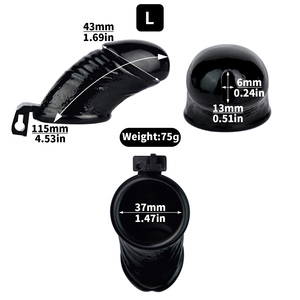 FRRK pene bloqueado en lujuria jaula de pene resina ABS Dispositivo de Castidad masculina jaula de pene BDSM castidad juguetes sexuales para hombres - Product Image 2