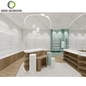 High End Cosmetic Shop Decoration Ideas Customized Eco-Friendly <b>Makeup</b> Counter Display <b>Makeup</b> Stand For Cosmetic Showcase - Product Image 4
