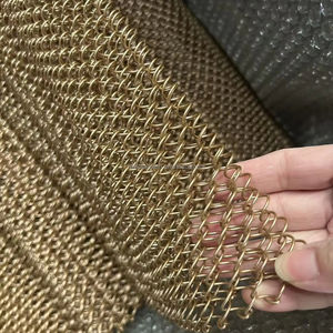 Rideaux en maille métallique à maillons en aluminium, tissage uni, taille personnalisable - Product Image 1