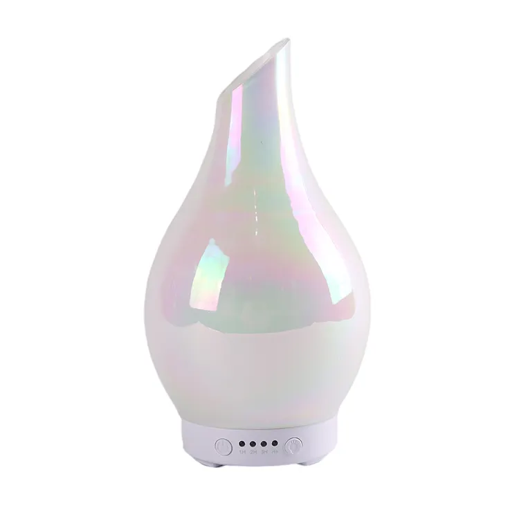 perlenfarbene glas-aroma-diffusor, aromatherapie Ätherisches Öl zuhause diffusor mit farbigem led-licht, ultraschall-aroma-diffusor