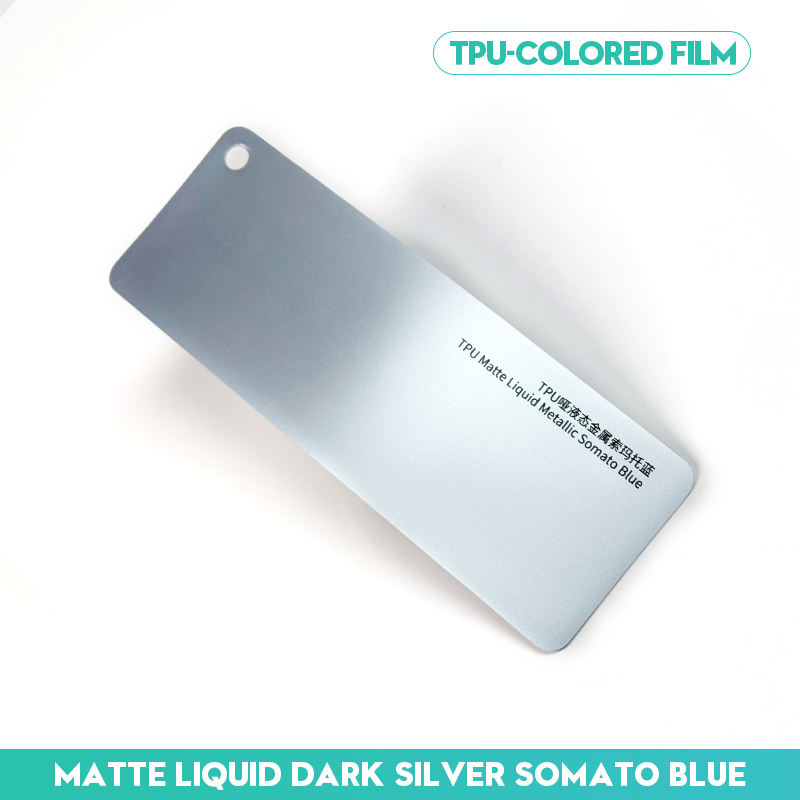 Matte Liquid Dark Silver Somato Blue
