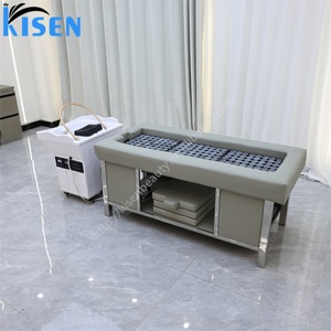 Kisen Advanced No Plumbing Required Head Spa Shampoo Bed with <b>Sauna</b> Massage Table Potable Hair Wash Sink with Fumigated Dome - Product Image 6