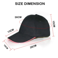 Casquette de baseball LED avec lumière pour la fête à l'extérieur Sports Hip Hop Dance Dark Night Running