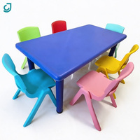 Ensemble Table et Chaise d'Étude pour Enfants en Plastique Coloré Abordable, Idéal pour les Enfants d'âge Préscolaire et les Mobilier de Maternelle