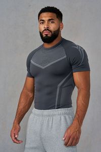 T-shirt de sport King Mcgreen Star pour homme, tenue de fitness ajustée, élasticité, séchage rapide, ajusté, tendance, musculation, manches courtes - Product Image 3