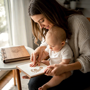 Kit de Huellas de Manos y Pies de Bebé <span class=keywords><strong>para</strong></span> Recuerdo Familiar, No Tóxico, Fácil de Limpiar, Set de Regalo OEM, Regalo <span class=keywords><strong>para</strong></span> Recién Nacido, Marca Privada - Product Image 2