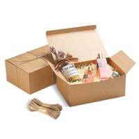 Boîte en papier kraft personnalisée avec logo, grande capacité, emballage cadeau, écologique, prix d'usine en gros