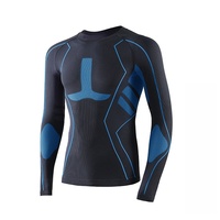 Ensemble de sous-vêtements pour homme en nylon respirant, durable, à séchage rapide, pour les sports d'hiver, le ski, le cyclisme, ajusté, évacuant l'humidité