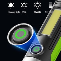 Linterna LED Táctica Telescópica Multifuncional P50 de 1000 Lúmenes, Zoom Ajustable, ABS, IP55, Distancia de Haz de 0-200M, USB Tipo-C