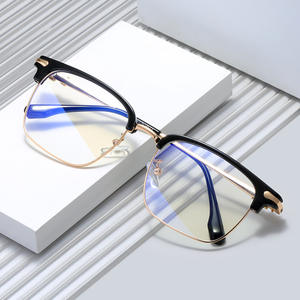 Nouvelle monture de lunettes TR Punk pour homme, en métal ultra léger, forme carrée pour les fabricants de lunettes de myopie, vente en gros - Product Image 1