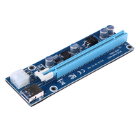 Novedad 2017 VER006 100 cm PCI Express Pci-e 1X a 16X Riser Card Extender + USB 3,0/15Pin SATA Cable a 4Pin IDE Mo-lex Power