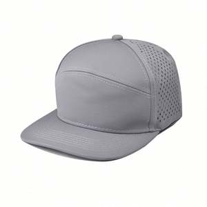 Gorra de béisbol oversize con visera plana y perforaciones láser, transpirable, para hombre y mujer, estilo urbano y para exteriores. - Product Image 5