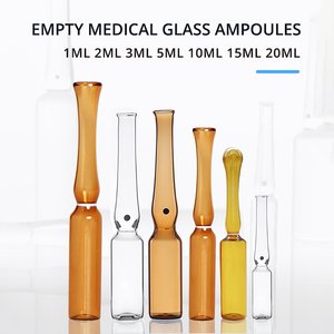 Fiala ambra trasparente per la medicina fiala farmaceutica e cosmetica - Product Image 5