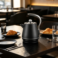 Bouilloire électrique rétro de luxe 1,8 L 1500 W avec arrêt automatique 360° °   Base rotative pour moule privé