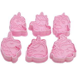 <span class=keywords><strong>Emporte</strong></span>-pièces <span class=keywords><strong>licorne</strong></span> HY avec poussoir, 6 pièces, tampon à biscuits en relief <span class=keywords><strong>licorne</strong></span> pour biscuits, fondant, pâtisserie - Product Image 6