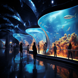 Huashuaite แผ่นอะคริลิกหล่อหนา200มม. สำหรับพิพิธภัณฑ์สัตว์น้ำและพิพิธภัณฑ์สัตว์น้ำ - Product Image 1