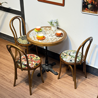 Ensemble de mobilier de restaurant moderne en bois, comprenant un canapé, des banquettes, une table et des chaises, pour café et restaurant commercial