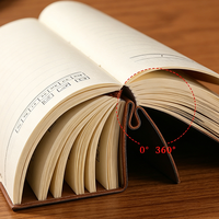 Juego de Cuadernos de Tapa Blanda de Cuero PU 2027 con Bolígrafo, Diario de Escritura Texturizado A5, Logotipo Personalizado en Relieve para Regalo Empresarial de Oficina