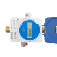 Compteur d'eau ultrasonique résidentiel LoRaWAN DN15 avec vanne d'arrêt – Compteurs de débit d'eau ultrasoniques LoRaWAN