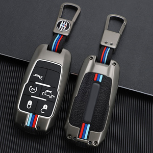 Coque de clé à distance en métal dur en alliage de zinc Housse de <span class=keywords><strong>porte</strong></span>-clés avec <span class=keywords><strong>porte</strong></span>-clés en métal compatible avec <span class=keywords><strong>Dodge</strong></span> - Product Image 3