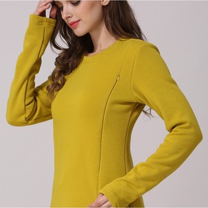 Vêtements de maternité personnalisés de haute qualité, couleur unie, tricot épais en polyester/coton, sweat à capuche d'hiver, pull à fermeture éclair pour l'<span class=keywords><strong>allaitement</strong></span> - Product Image 5