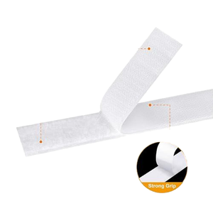 Custom Size 20mm 25mm 30mm 38mm 50mm Velcroes Soft <b>Hook</b> and Loop Tape <b>Adhesive</b> Feature for Cable Tie and Watch Band Use - Product Image 1