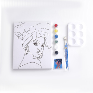 20X25cm Mini Kit de <span class=keywords><strong>Peinture</strong></span> <span class=keywords><strong>par</strong></span> <span class=keywords><strong>Numéro</strong></span> Diy Portrait Femme Africaine Motif Encadré <span class=keywords><strong>Peinture</strong></span> à la Main <span class=keywords><strong>par</strong></span> <span class=keywords><strong>Numéro</strong></span> pour Débutants - Product Image 2
