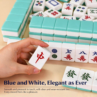 Ensemble de tuiles de Mahjong en acrylique, aspect attrayant, surface polie et lisse, résistant à l'usure, Kit de jeu de table pour loisirs en famille en intérieur