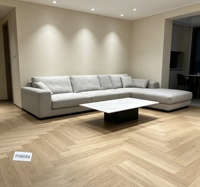 Plancher stratifié à clipser, épaisseur 8-12 mm, étanche, résistant à l'usure AC4, ignifuge, pour intérieur, aspect bois, personnalisable OEM