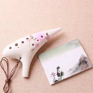 โอคาริน่าเซรามิกทรงสามเหลี่ยม 12 รู แบบจีนโบราณ สำหรับนักเรียนมือใหม่ - Product Image 3