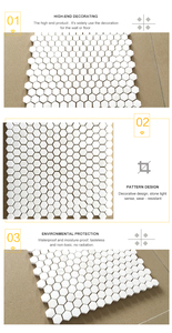 <span class=keywords><strong>Mini</strong></span> thassos đá cẩm thạch trắng Penny Vòng Gạch <span class=keywords><strong>Mosaic</strong></span> cho phòng tắm tường và sàn trang trí nội thất gạch - Product Image 6