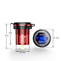 Chargeur rapide Kewig 45W PD pour voitures, chargeur de téléphone portable USB C mini, 45W PD3.0 Qc3.0 double port, charge rapide mains libres, allume-cigare